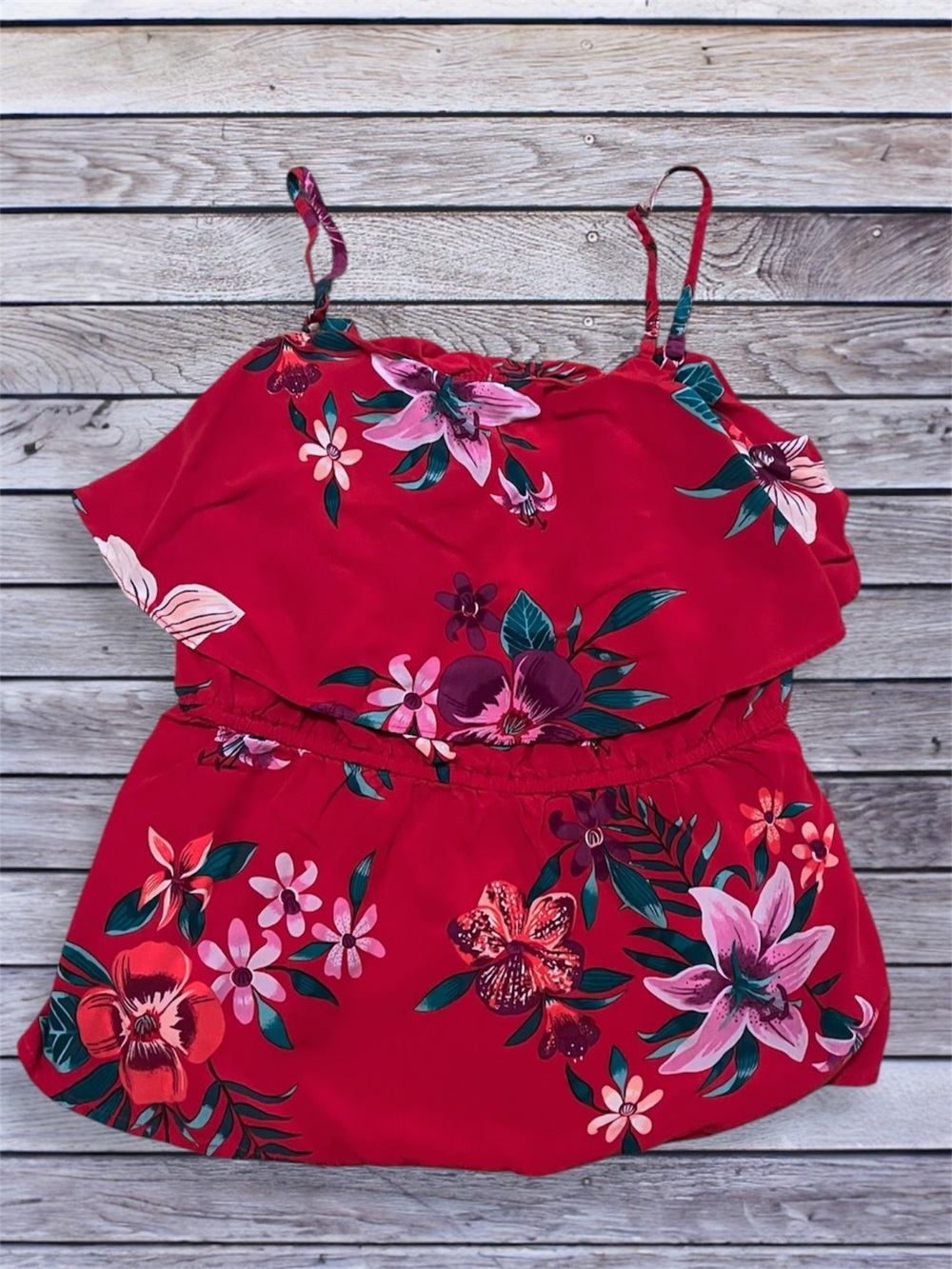 Old Navy Red Floral One-Piece top small